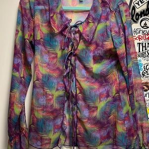 Pretty Urban Outfitters tie up blouse